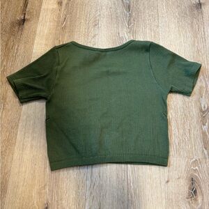 Zara Ribbed Crop Top in GREEN 💚